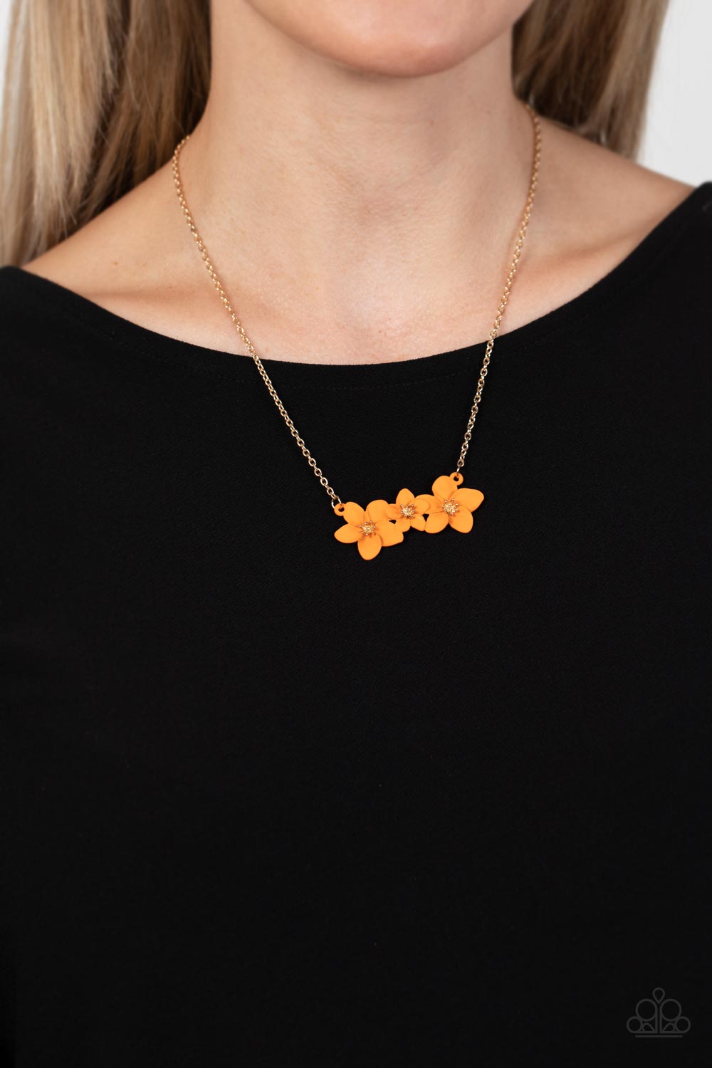 PREORDER - Petunia Picnic - Orange - Paparazzi Necklace