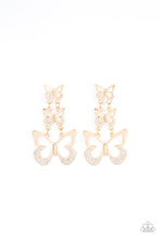 Load image into Gallery viewer, Flamboyant Flutter - Gold - Paparazzi Earring
