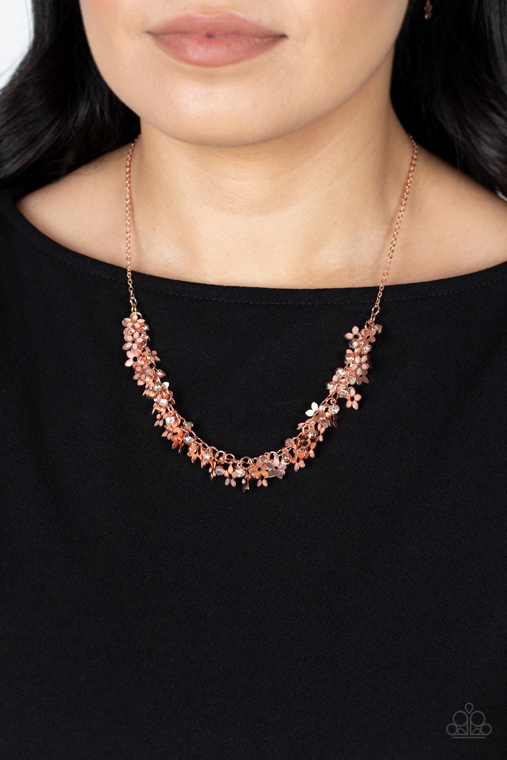 Fearlessly Floral - Copper - Paparazzi Necklace