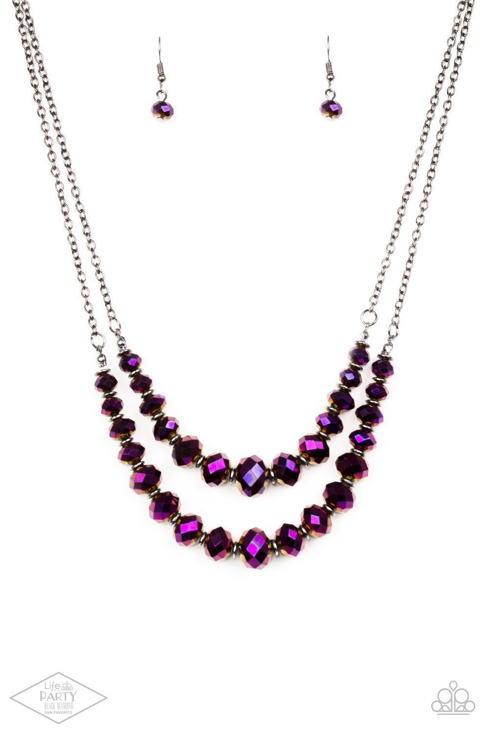 PREORDER - Strikingly Spellbinding - Purple Iridescent Shimmer - Life of the Party Black Diamond Exclusive Necklace