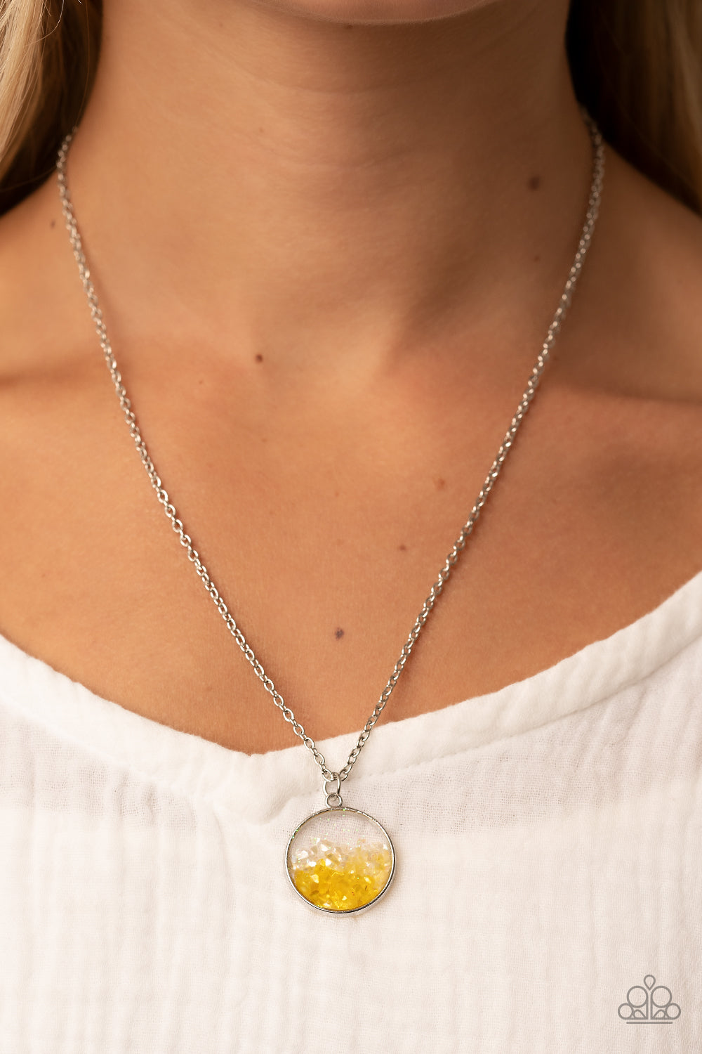 Completely Crushed - Yellow - Paparazzi Necklace