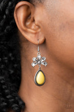 Load image into Gallery viewer, Brightly Blooming - Yellow - Paparazzi Earring
