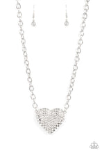 Load image into Gallery viewer, Heartbreaklingly Blingy - White - 2022 January Paparazzi Life of the Party Necklace
