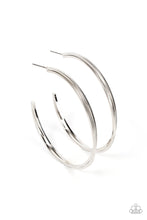 Load image into Gallery viewer, Monochromatic Curves - Silver - Paparazzi Hoop Earrings
