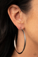Load image into Gallery viewer, Monochromatic Curves - Silver - Paparazzi Hoop Earrings

