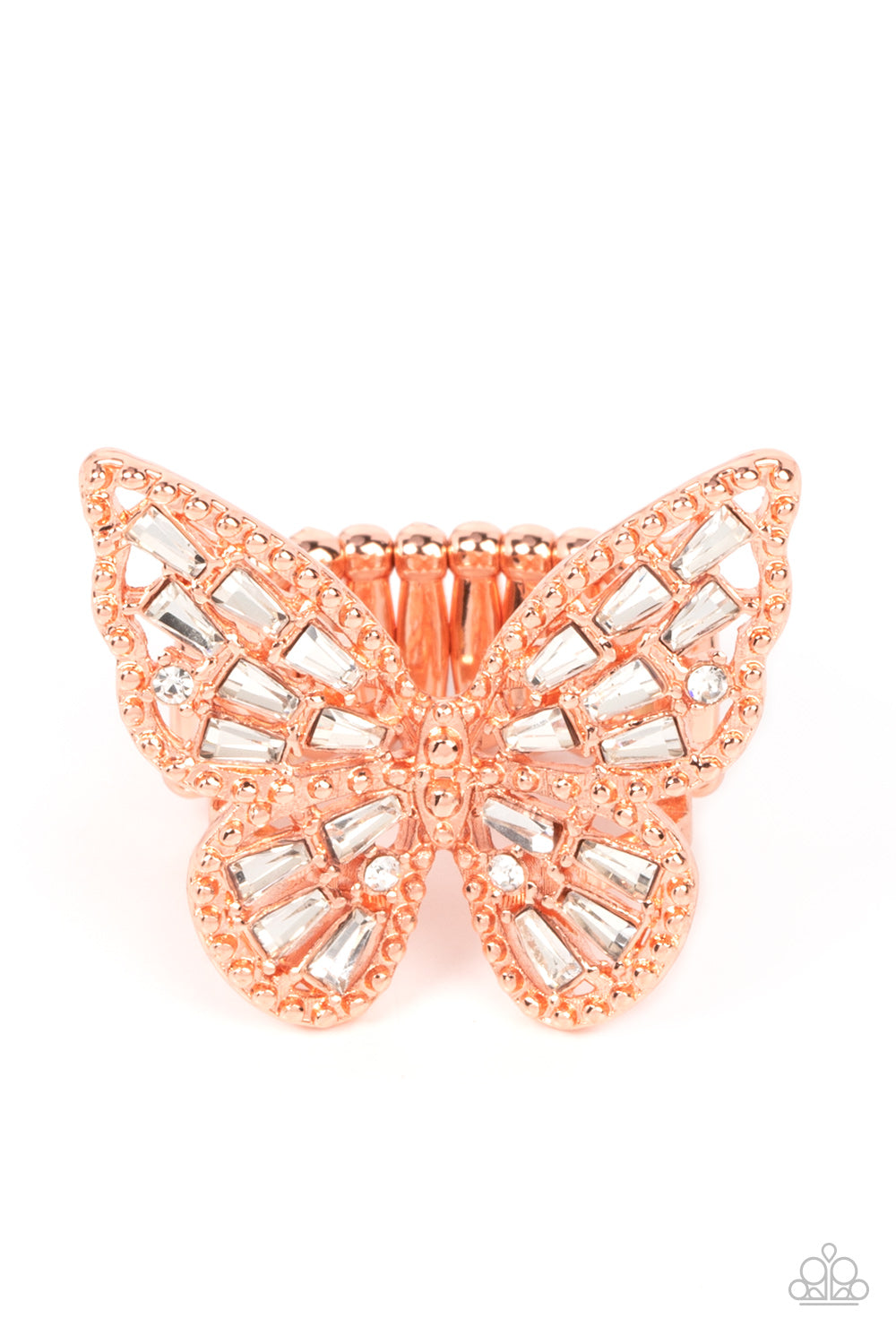 Bright-Eyed Butterfly - Copper - Paparazzi Ring