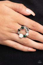 Load image into Gallery viewer, Butterfly Bustle - Green - Paparazzi Exclusive 2022 Convention Preview Ring
