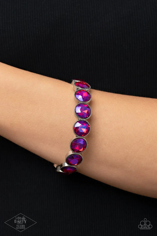 Number One Knockout - Multi Oil Spill - Paparazzi Pink Diamond Exclusive Bracelet