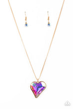 Load image into Gallery viewer, Lockdown My Heart - Gold Iridescent - Paparazzi Necklace
