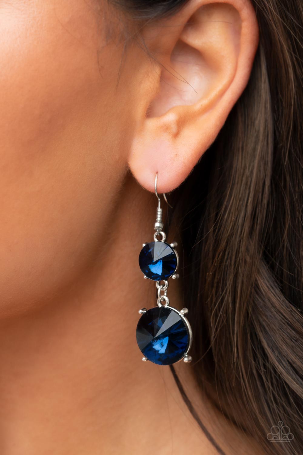 Sizzling Showcase - Blue - Paparazzi Earring