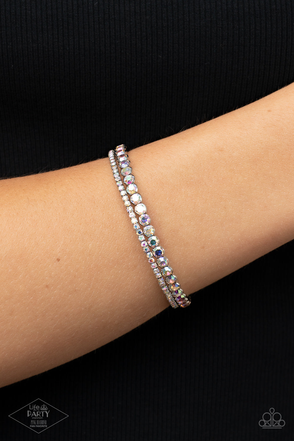 Fairytale Sparkle - Multi Iridescent - Paparazzi Pink Diamond Exclusive Bracelet