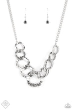 Load image into Gallery viewer, Bombshell Bling - Silver - March 2022 Paparazzi Fashion Fix Necklace
