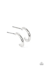 Load image into Gallery viewer, Skip the Small Talk - Silver - Paparazzi Hoop Earring

