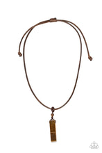 Load image into Gallery viewer, Comes Back ZEN-fold - Brown - Paparazzi Exclusive 2022 Convention Preview Necklace
