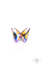 Load image into Gallery viewer, Fluorescent Flutter - Orange - Paparazzi Black Diamond Exclusive Ring
