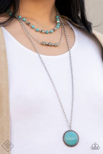 Load image into Gallery viewer, Sahara Symphony - Blue - June 2022 Paparazzi Fashion Fix Necklace
