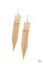 Load image into Gallery viewer, Dramatically Deco - Gold - 2022 March Paparazzi Life of the Party Earring
