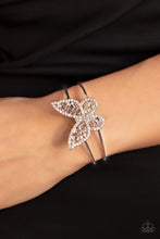 Load image into Gallery viewer, Butterfly Bella - White - Paparazzi Bracelet
