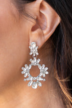 Load image into Gallery viewer, Leave them Speechless - White - 2022 June Paparazzi Life of the Party Earring
