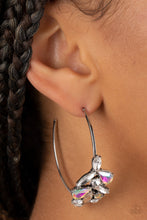 Load image into Gallery viewer, Arctic Attitude - Multi Iridescent - Paparazzi Hoop Earring
