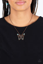 Load image into Gallery viewer, Badlands Butterfly - Copper - Paparazzi Necklace
