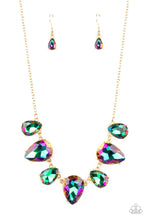 Load image into Gallery viewer, Otherworldly Opulence - Gold Oil Spill - Paparazzi Necklace
