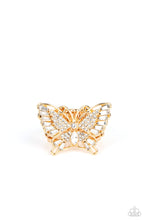 Load image into Gallery viewer, Fearless Flutter - Gold - Paparazzi Ring
