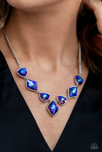 Load image into Gallery viewer, Glittering Geometrics - Purple UV Shimmer - 2022 December Paparazzi Life of the Party Necklace
