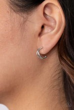 Load image into Gallery viewer, Charming Crescents - Silver - Paparazzi Hoop Earring
