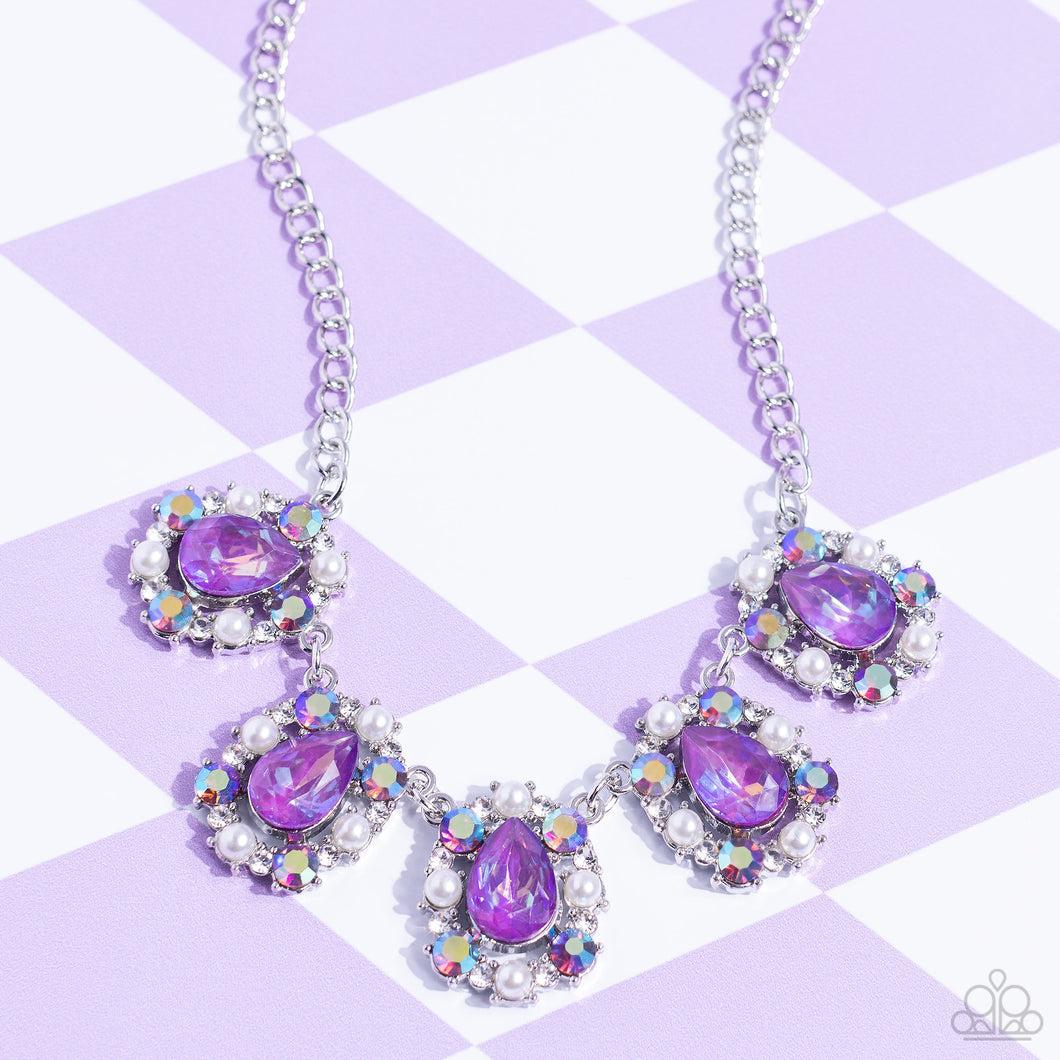 Pearly Pond - Purple Iridescent - Paparazzi Necklace