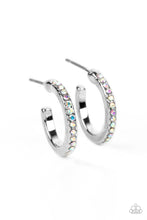 Load image into Gallery viewer, Audaciously Angelic - Multi Iridescent - Paparazzi Hoop Earring
