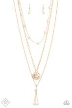 Load image into Gallery viewer, Audaciously Austen - Gold - February 2023 Fiercely Fifth Ave Paparazzi Fashion Fix Necklace
