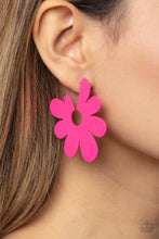 Load image into Gallery viewer, Flower Power Fantasy - Pink - Paparazzi Hoop Earring
