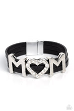 Load image into Gallery viewer, Heart of Mom - Black - Paparazzi Bracelet
