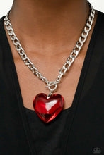 Load image into Gallery viewer, GLASSY-Hero - Red - 2023 March Paparazzi Life of the Party Necklace
