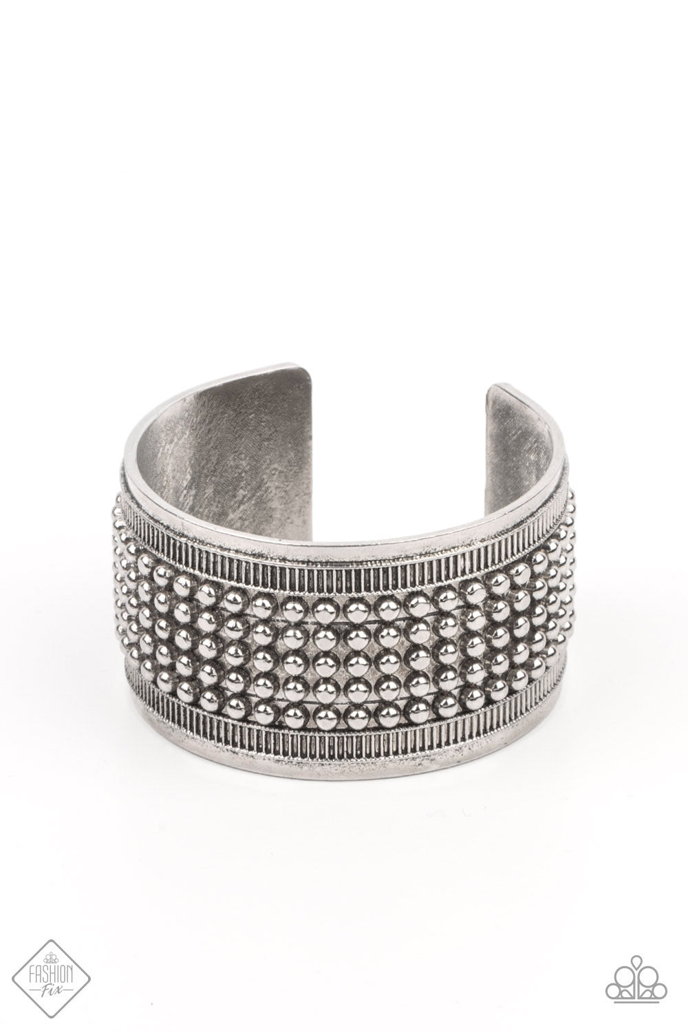 Bronco Bust - Silver - April 2021 Paparazzi Fashion Fix Bracelet