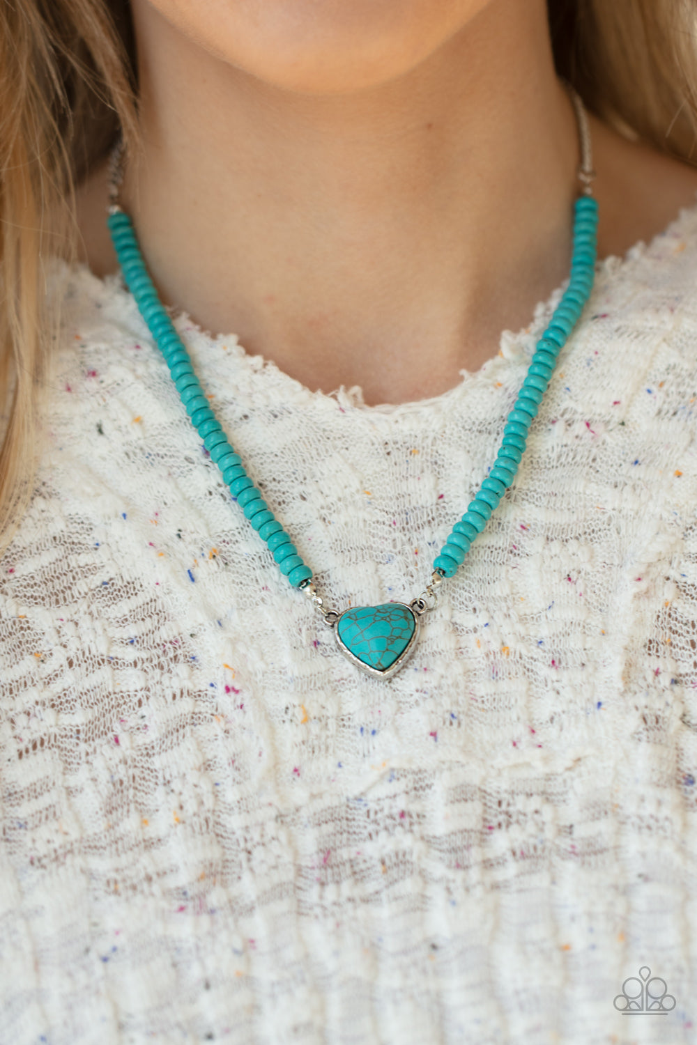Country Sweetheart - Turquoise Blue - Paparazzi Necklace