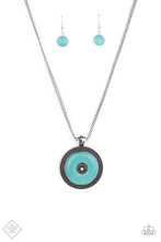 Load image into Gallery viewer, EPICENTER of Attention - Turquoise Blue  - April 2021 Paparazzi Fashion Fix Earring
