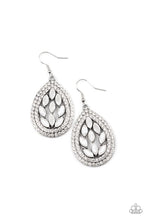 Load image into Gallery viewer, Encased Elegance - White - Paparazzi Earring
