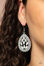 Load image into Gallery viewer, Encased Elegance - White - Paparazzi Earring
