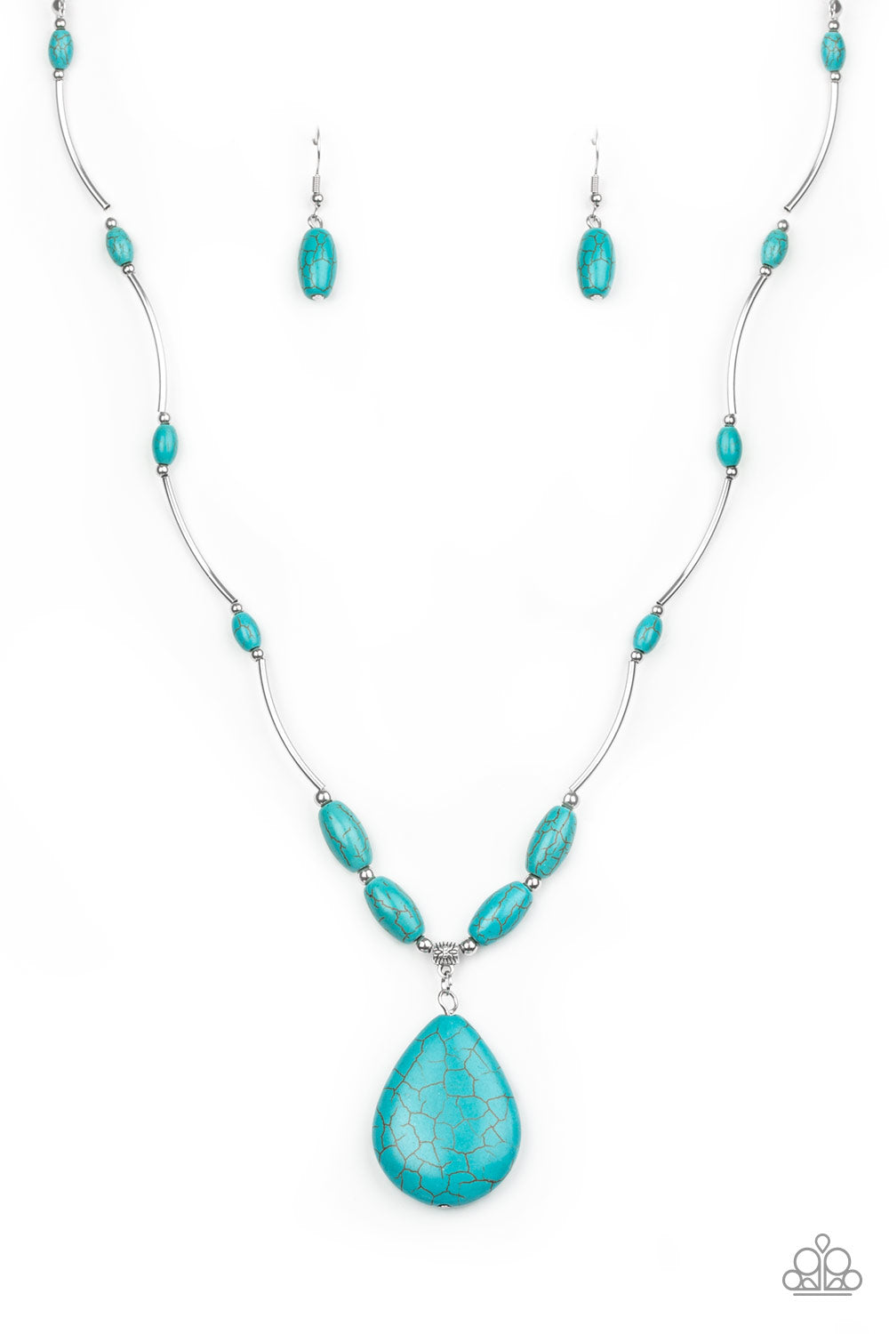 Explore the Elements - Turquoise Blue - Paparazzi Necklace