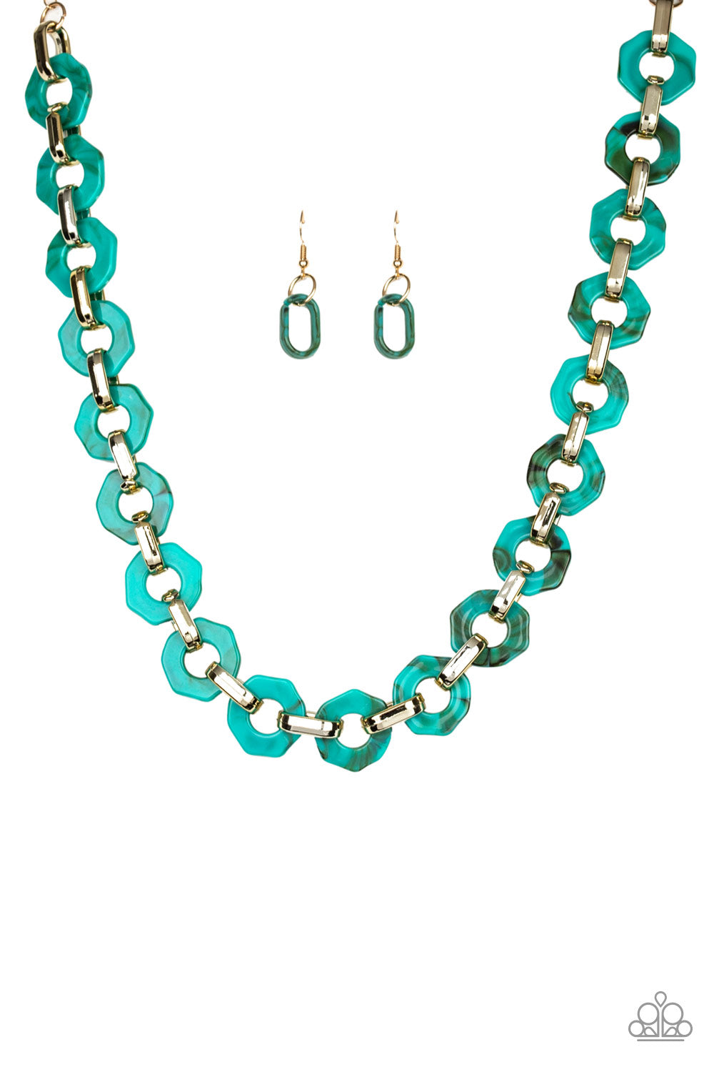Fashionista Fever - Turquoise Blue - Paparazzi Necklace
