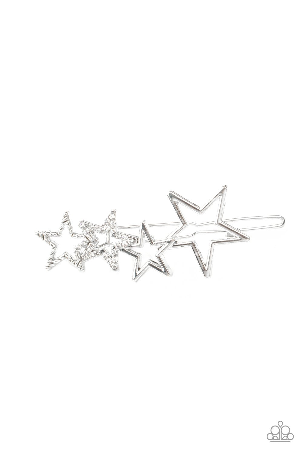 From STAR to Finish - White - Paparazzi Hair Clip