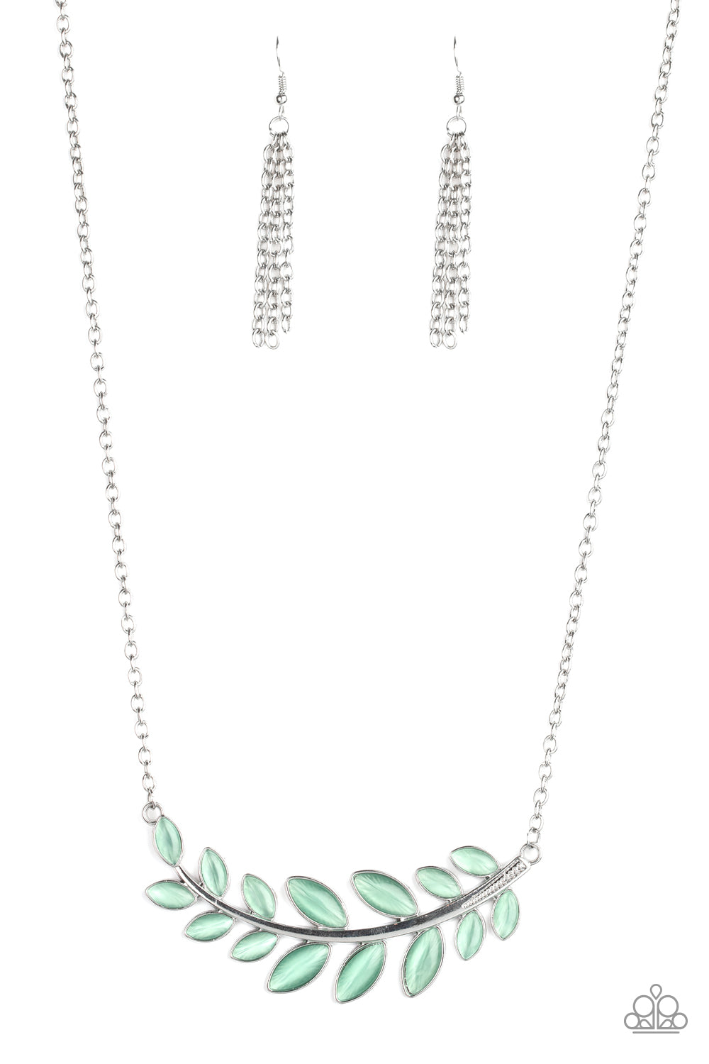 Frosted Foliage - Green - Paparazzi Necklace