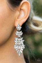 Load image into Gallery viewer, Frozen Fairytale - White - 2022 May Paparazzi Life of the Party Earring
