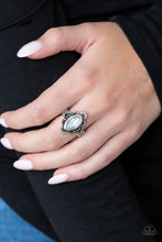Load image into Gallery viewer, Glass Half-COLORFUL - White - Paparazzi Ring

