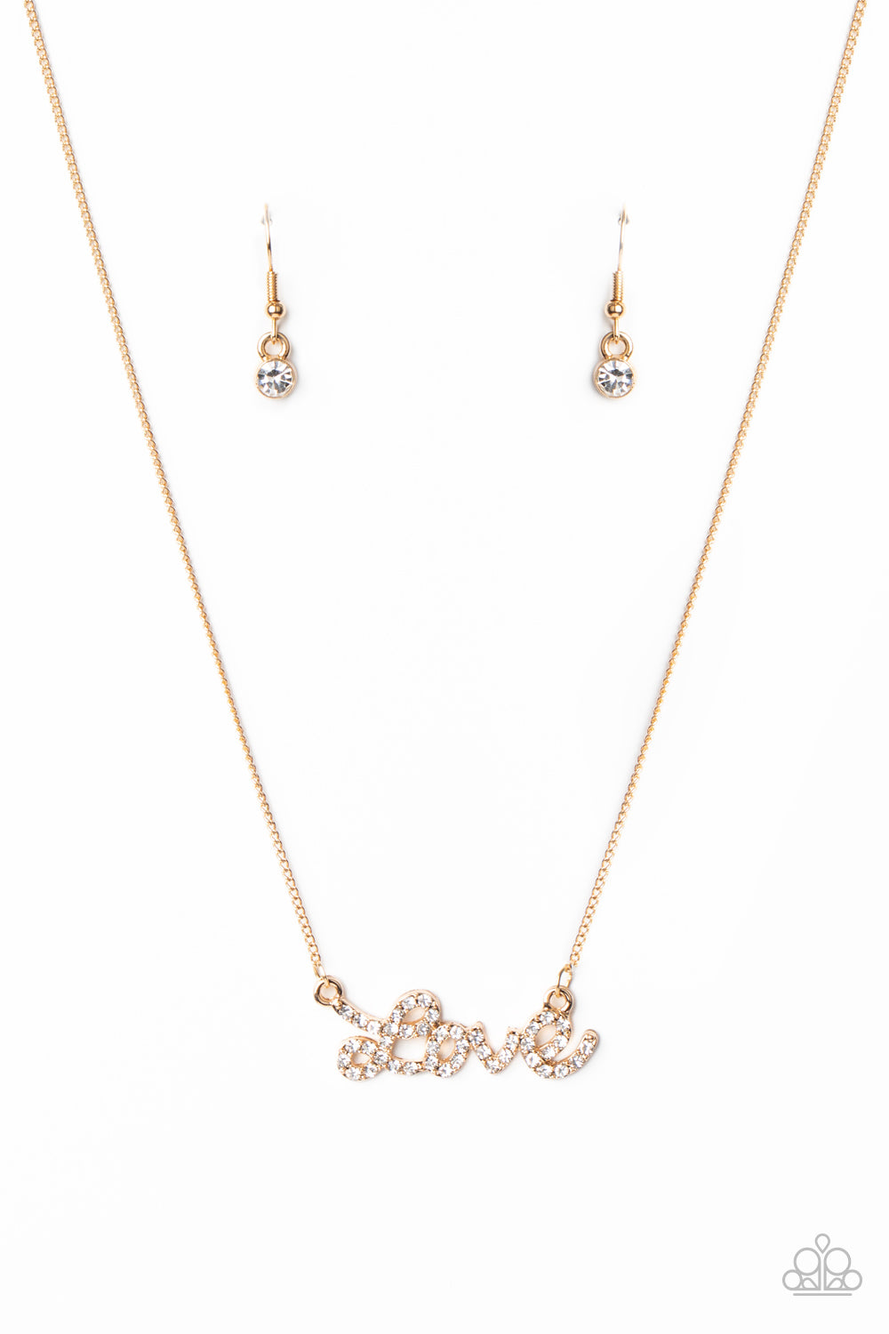 Head Over Heels in Love - Gold - Paparazzi Necklace