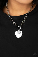 Load image into Gallery viewer, Heart-Stopping Sparkle - White - Paparazzi Necklace
