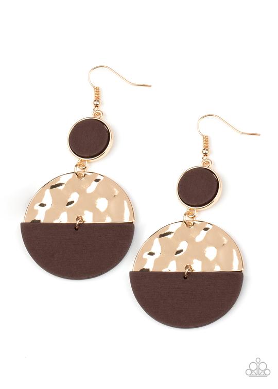 Natural Element - Gold - Paparazzi Earring