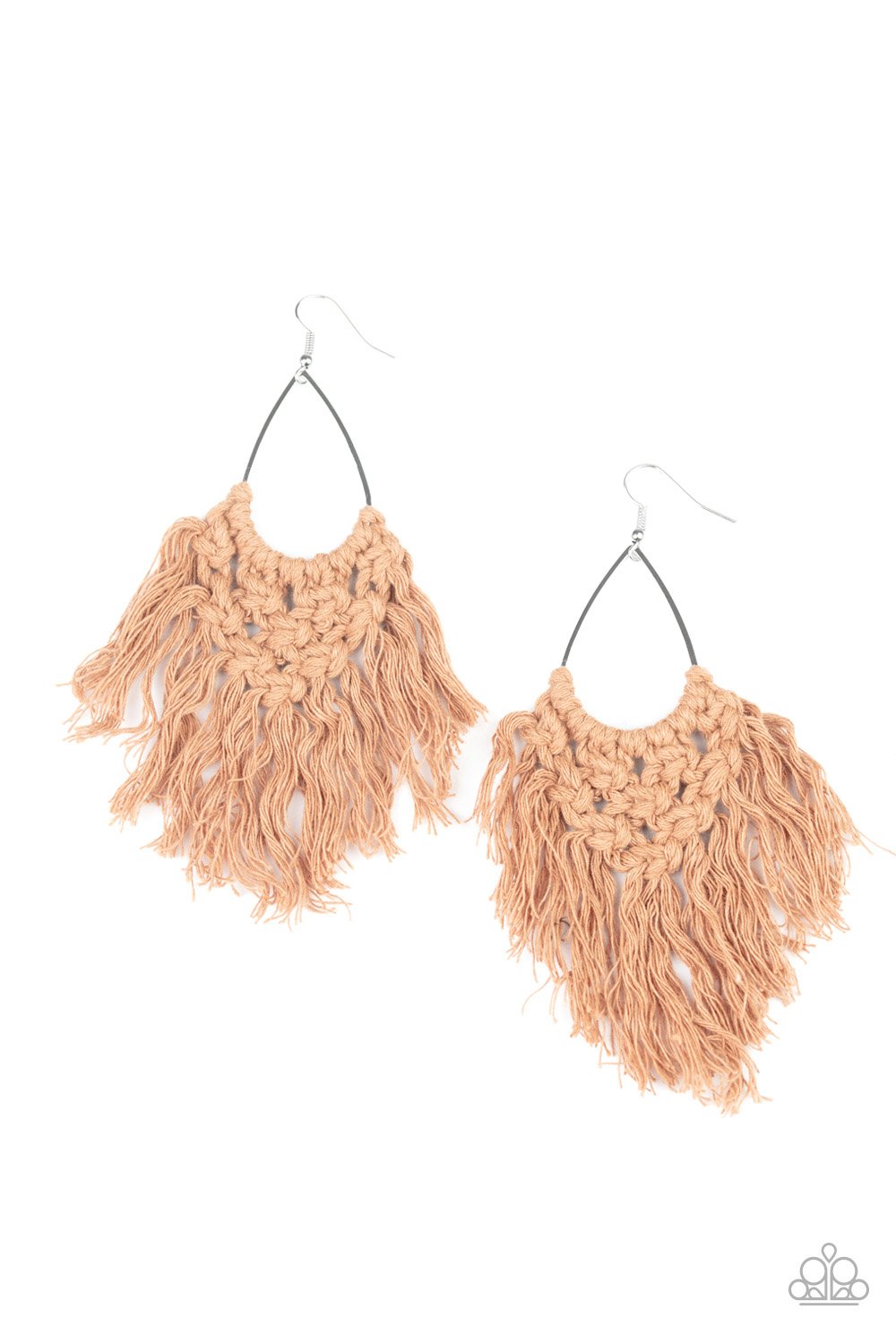 Oh Macrame, Oh My - Brown - Paparazzi Earring